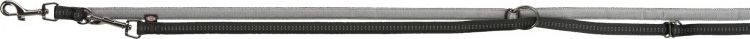 Trixie Softline Elegance smycz regulowana, dla psa, czarna/grafitowa, XS–S: 2.00 m/15 mm