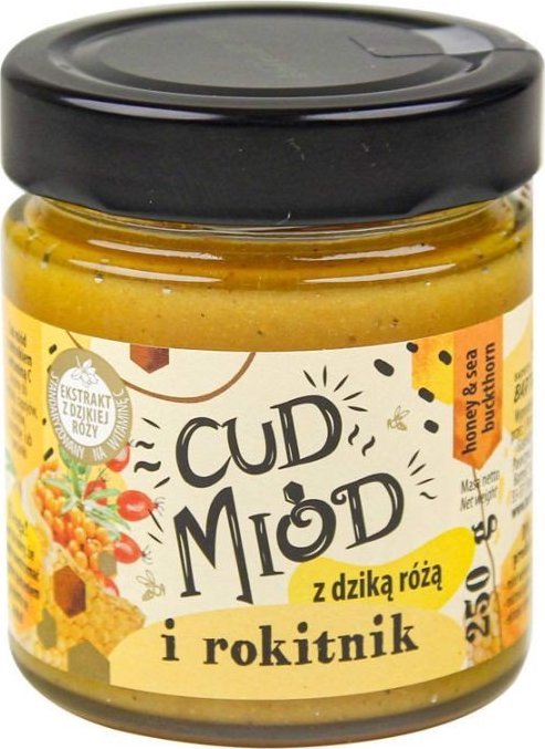 Bartnik Sądecki Bartnik Cud miód z dziką różą i rokitnik 250g