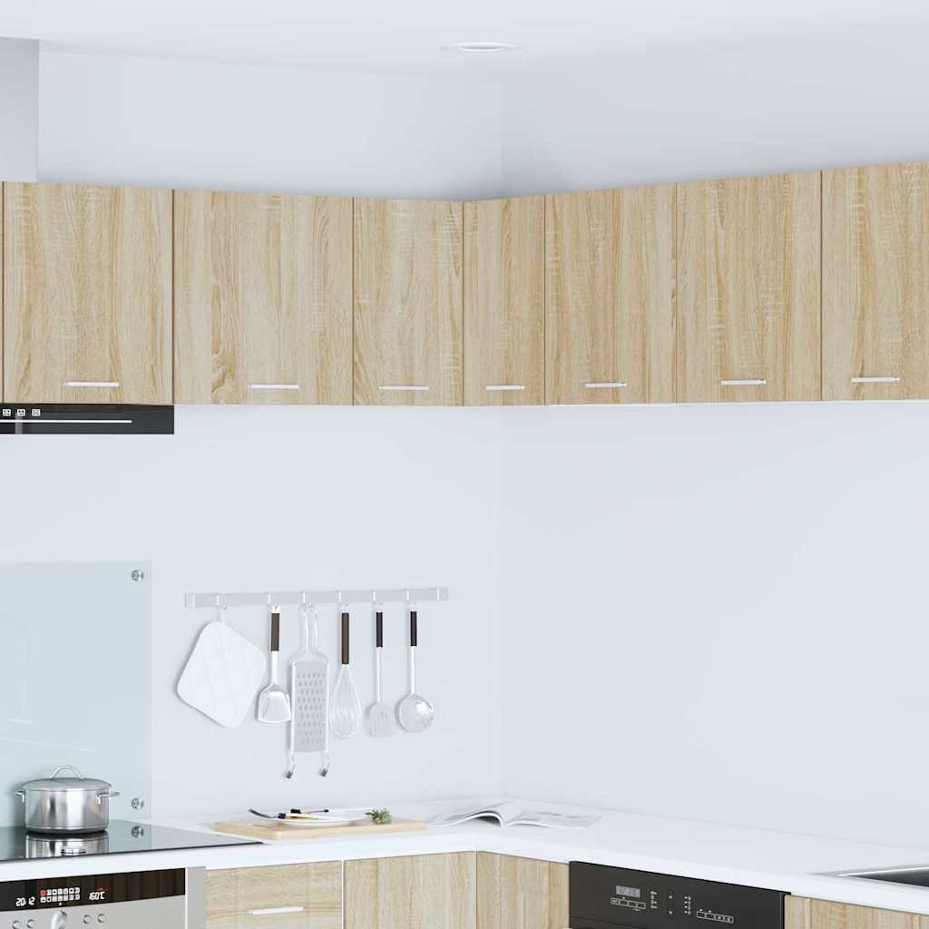 vidaXL Szafka wisząca z półką Riga Dąb Sonoma i Biały 57 x 57 x 40 cm