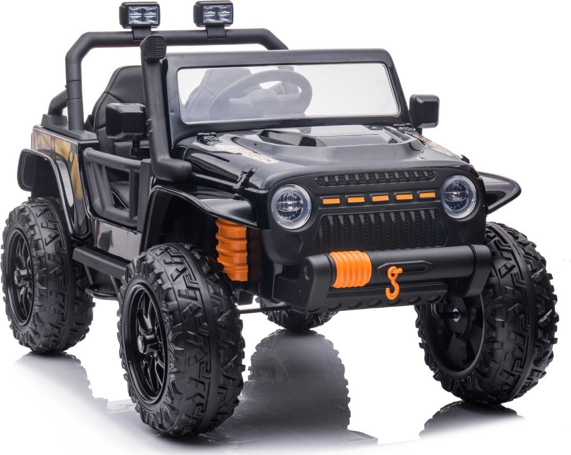 Auto na akumulator dla dzieci 4x4 skóra EVA pilot CAR-JL-5-CZARNY