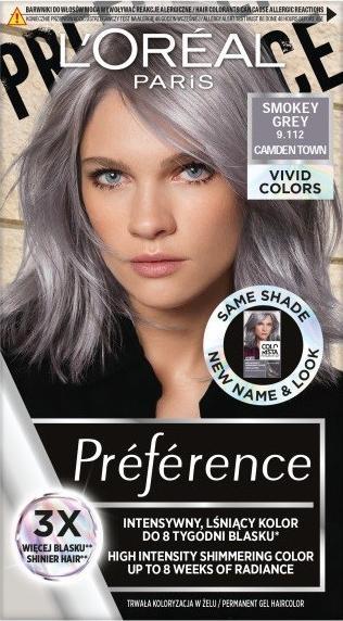 L’Oreal Paris L'OREAL_Preference Vivid Colors farba do włosów 9.112 Smokey Grey