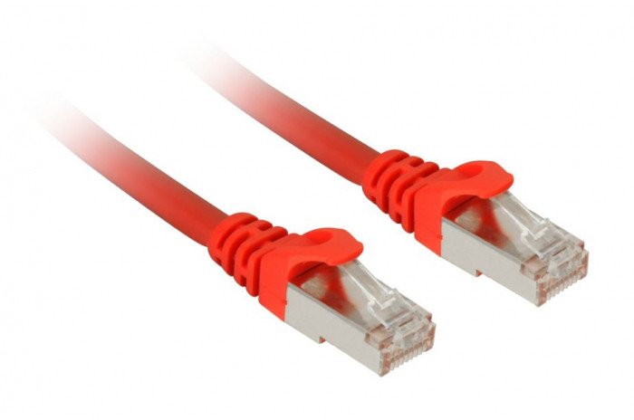Sharkoon patch network cable SFTP, RJ-45, with Cat.7a raw cable(red, 7.5 meters)