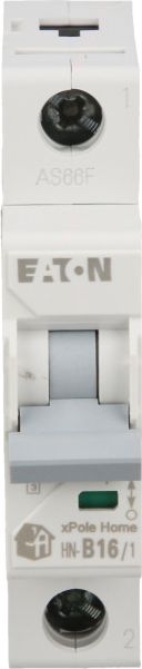 Eaton Wyłącznik nadprądowy 1P B 16A 6kA AC xPole Home HN-B16/1 194821