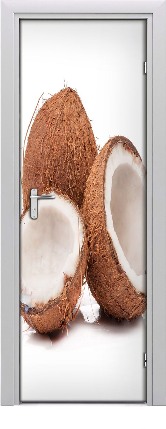 Tulup Fototapeta samoprzylepna na drzwi 75 x 205 cm orzech kokosowy