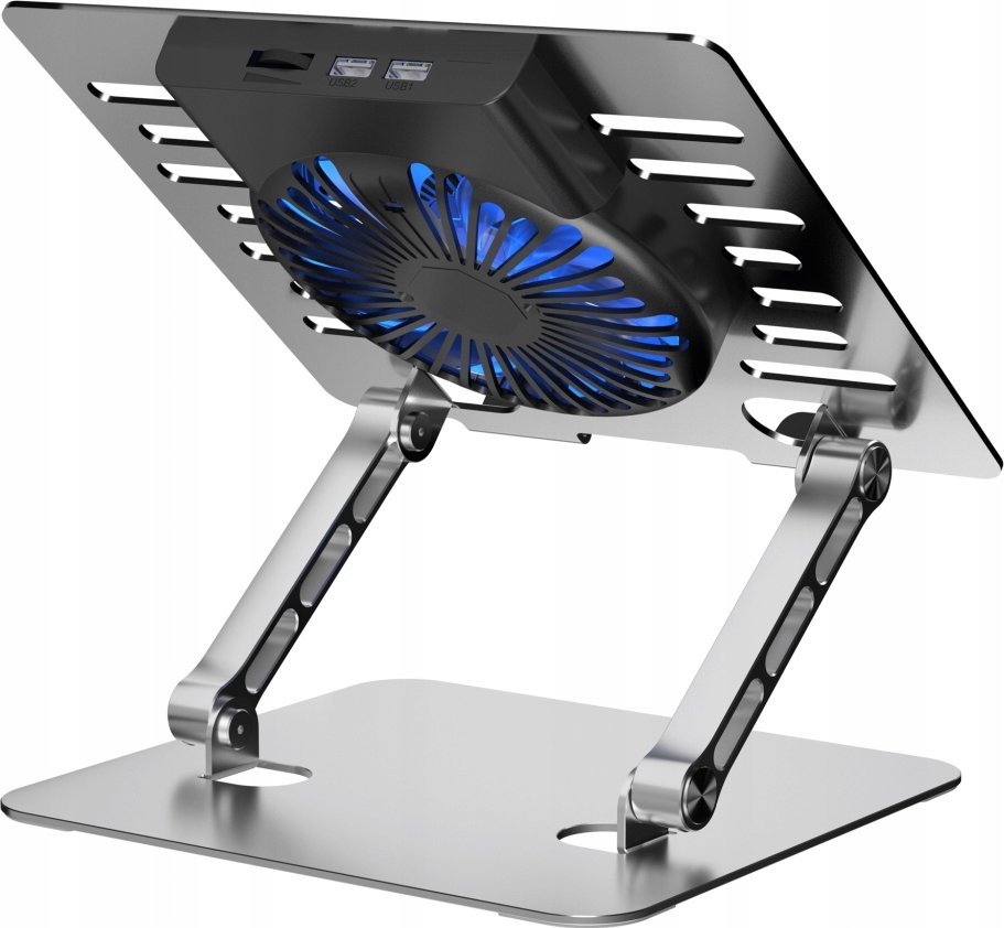 Art ART P12 laptop stand aluminum 13/24/23 cm adjustable height+angle+vent+LED