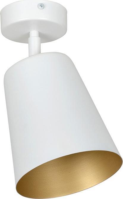 Lampa sufitowa Selsey SELSEY Lampa sufitowa Lanciano biała ze złotym wnętrzem