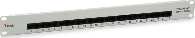 Equip Patchpanel 25x RJ45 Cat3 19" UTP 1HE ISDN jasnoszary