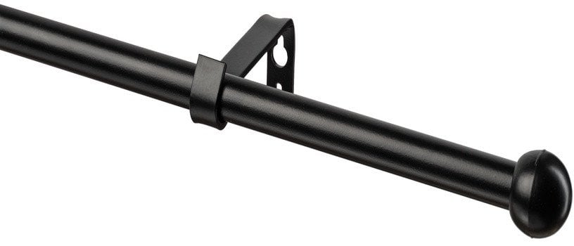 CURTAIN ROD SET BLACK 160MM D16