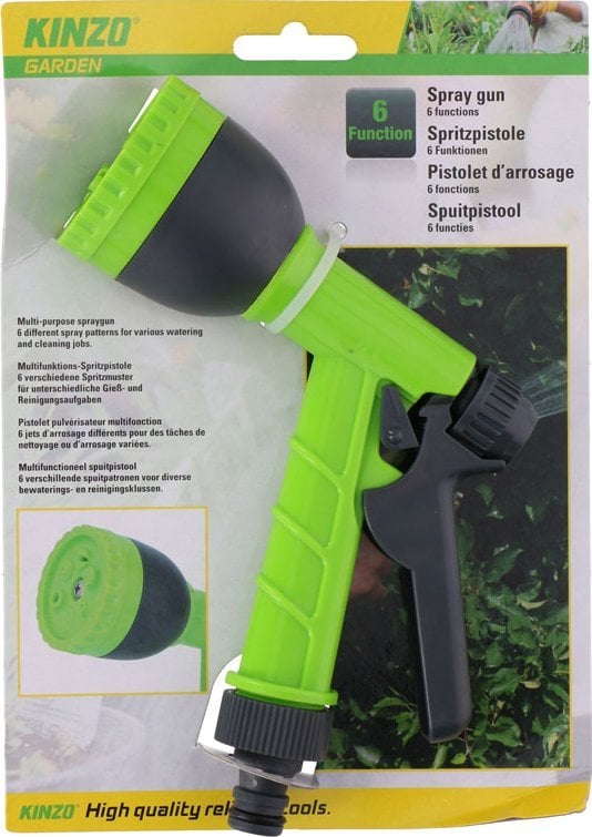 Kinzo Kinzo - Wielofunkcyjny pistolet zraszający do podlewania ogrodu (6 funkcji)