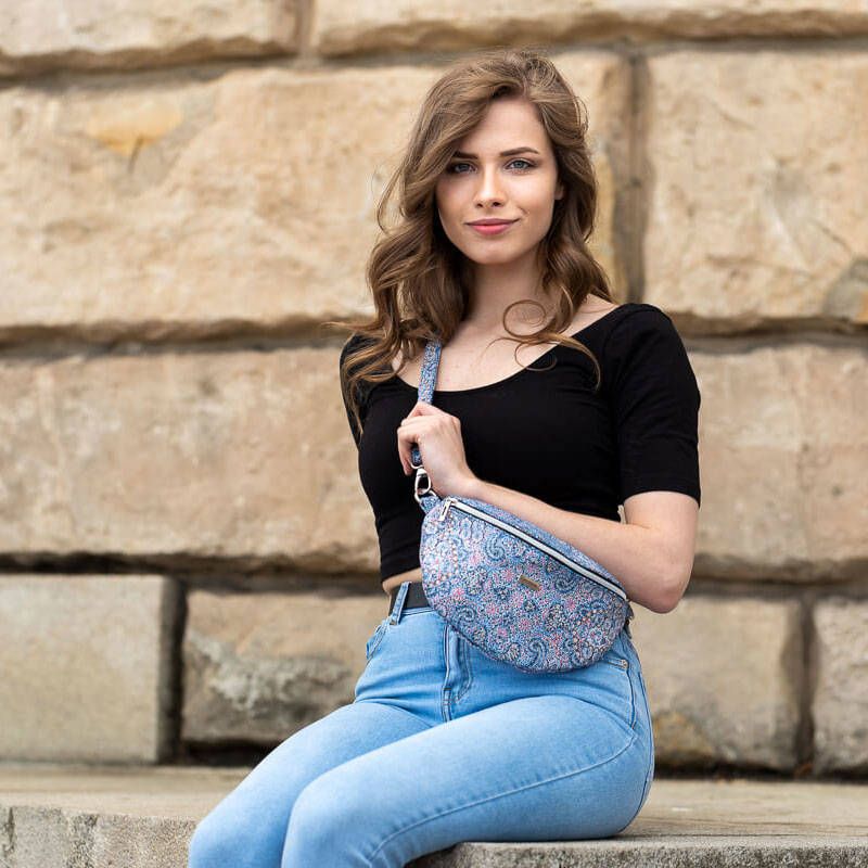 Paolo Peruzzi Skórzana saszetka nerka damska Paolo Peruzzi Z-15-K