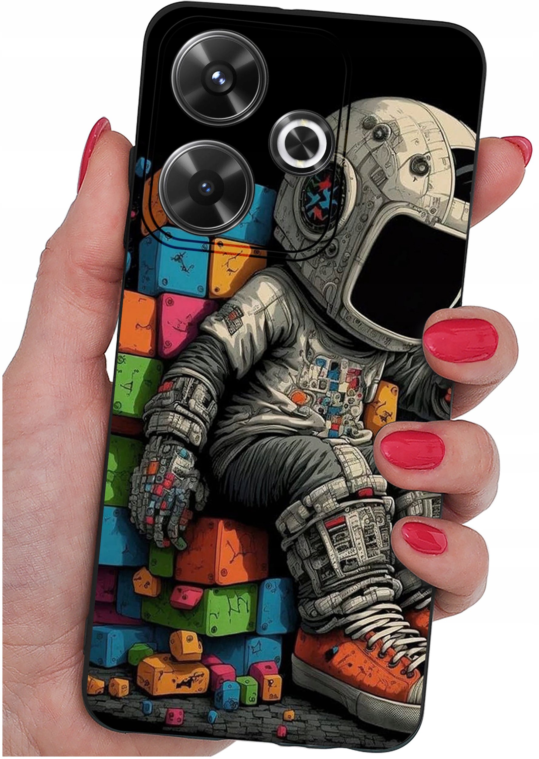 Etui do Xiaomi Redmi 13 4G WZORY |SILIKONOWE MATT CASE + SZKŁO 9H