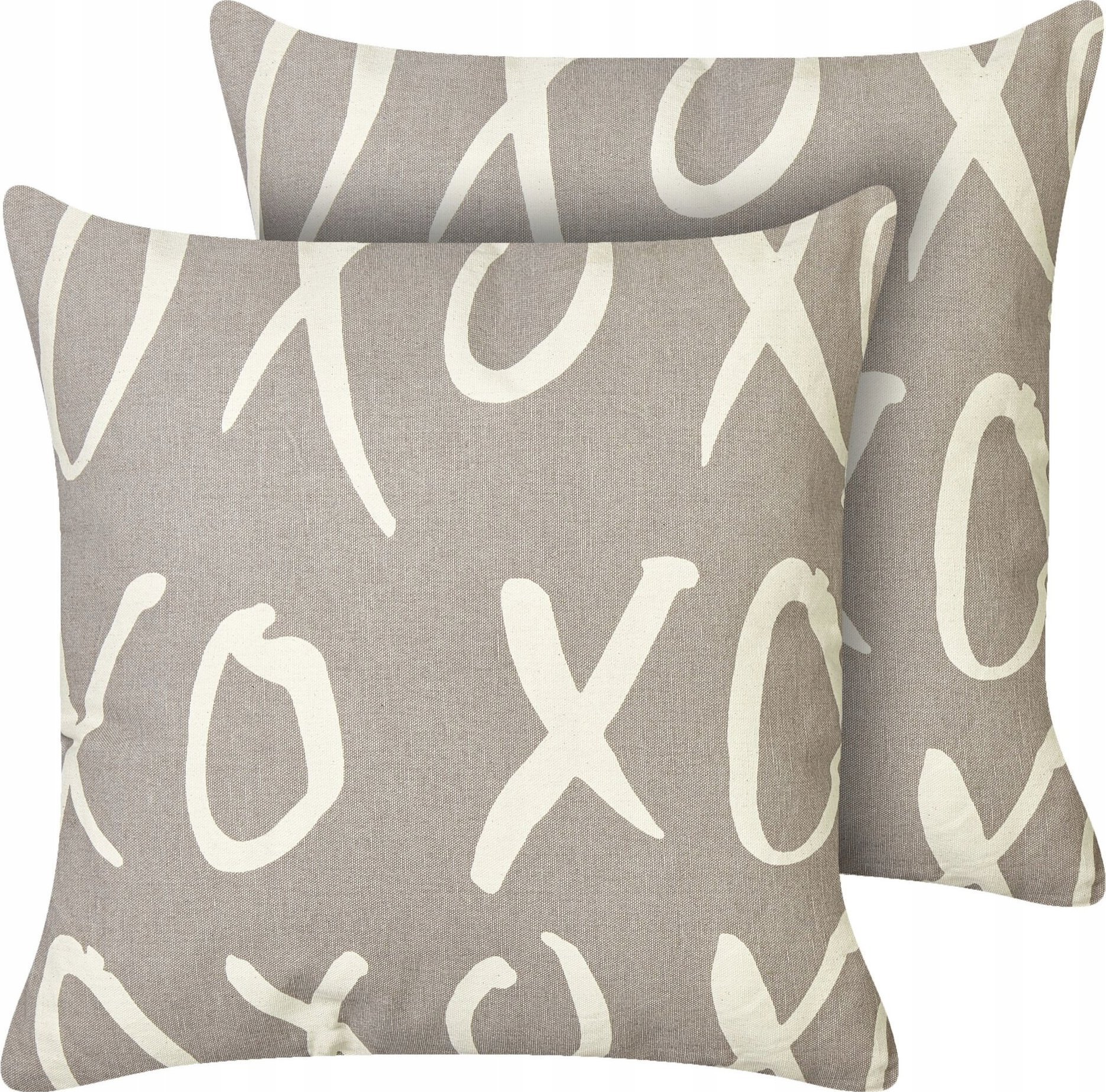 Beliani Zestaw 2 poduszek Bawełna Szary TELOPEA 45 x 45 cm