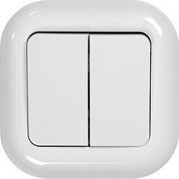 Abex 98-301# Łącznik podwójny p/t wp-2f biały