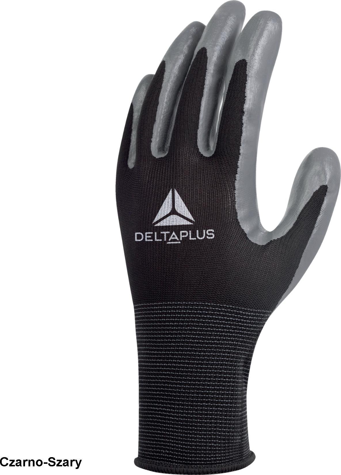 Delta Plus VV712NO - RĘKAWICA DZIANA Z POLIAMIDU - STRONA CHWYTNA Z NITRYLU ścieg:13 7