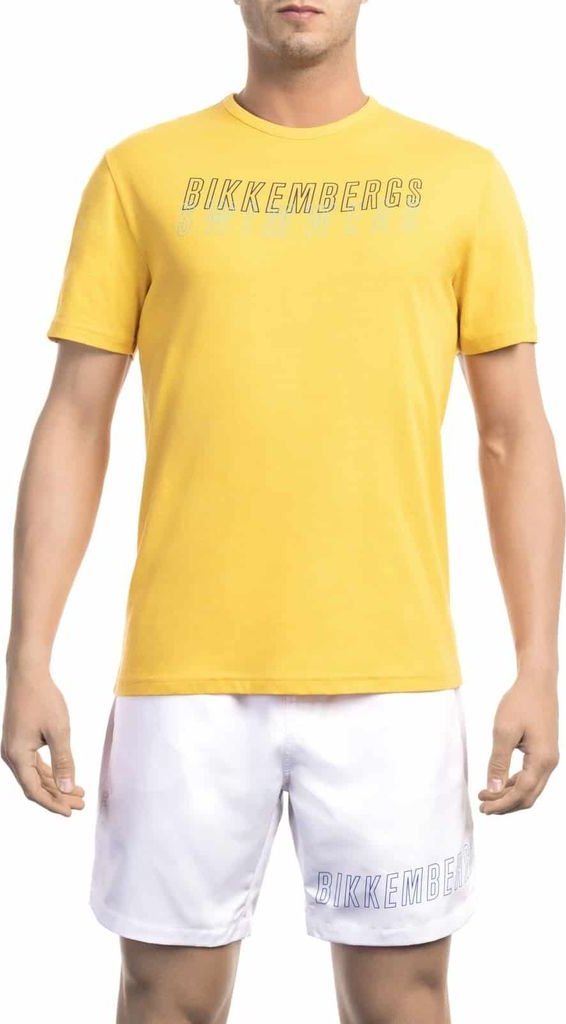 Bikkembergs T-shirty marki Bikkembergs Beachwear model BKK1MTS01 kolor Zółty. Odzież Męskie. Sezon: S