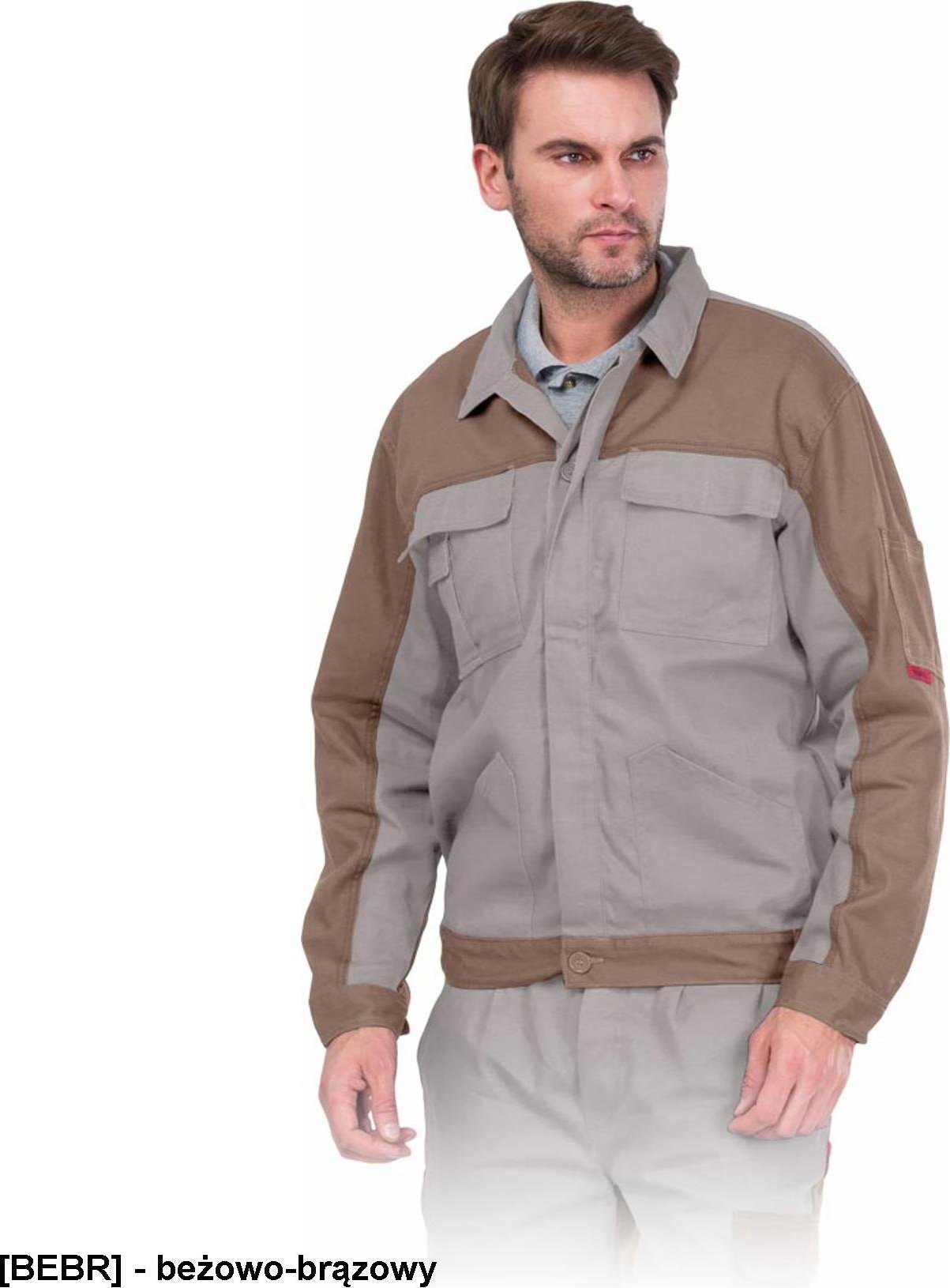 R.E.I.S. BOMULL-J - bluza ochronna 100% BAWEŁNY - 7 klolorów - beżowo-brązowy 2XL