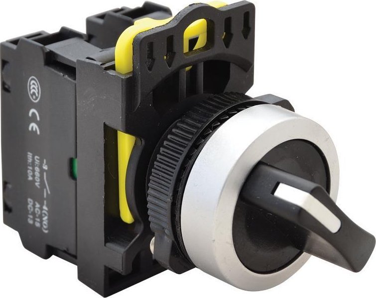 Tracon Electric Przełącznik pokrętny z samoczynnym powrotem NYK3-S24BK dwustanowy 1-2