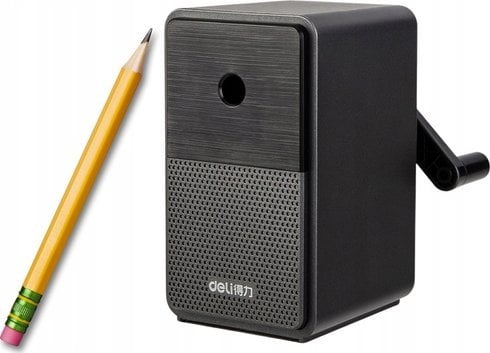 LeanToys Strugaczka Na Korbkę Z Pojemnikiem Regulacja Ostrza Czarna