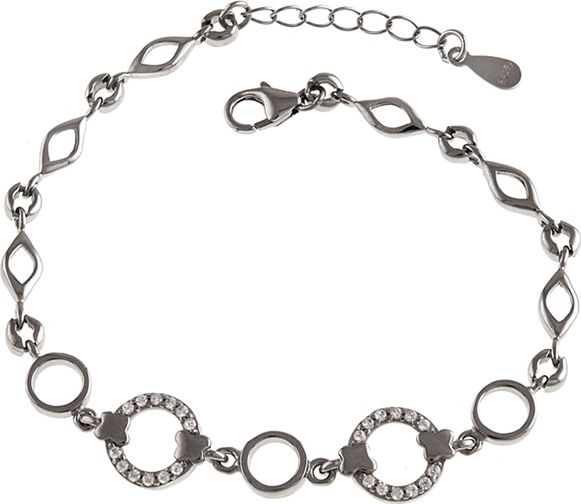 Lovrin Srebrna bransoletka 925 łańcuszek z kółkami 5g