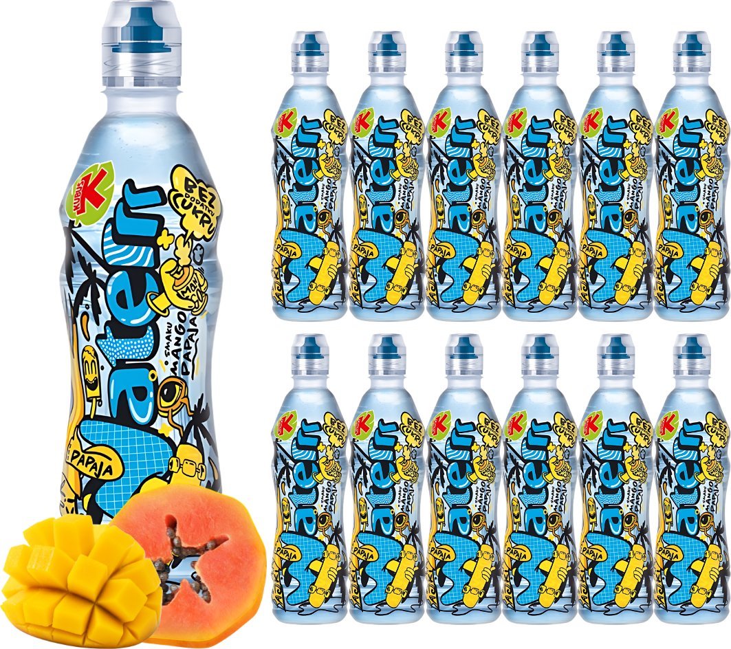 Kubuś Kubuś Water City Napój owocowy o smaku mango i papaji 500 ml x 12 sztuk