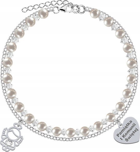 Radziszewska Jewellery I KOMUNIA ŚWIĘTA Bransoletka z Aniołkiem srebro GRAWER GRATIS