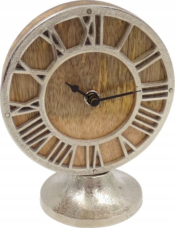 Giftdeco Zegar Stołowy Drewniano-Metalowy - CLK-0533