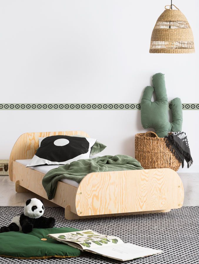 Elior Drewniane łóżko dziecięce ze stelażem - Mailo 3X 80x170cm