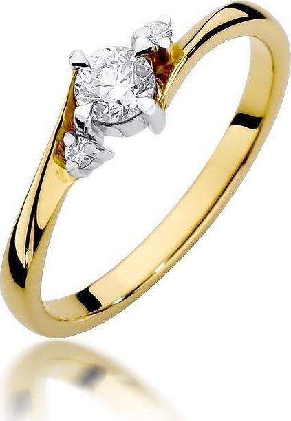 Best Diamonds złoty pierścionek z brylantem 0.28ct 16