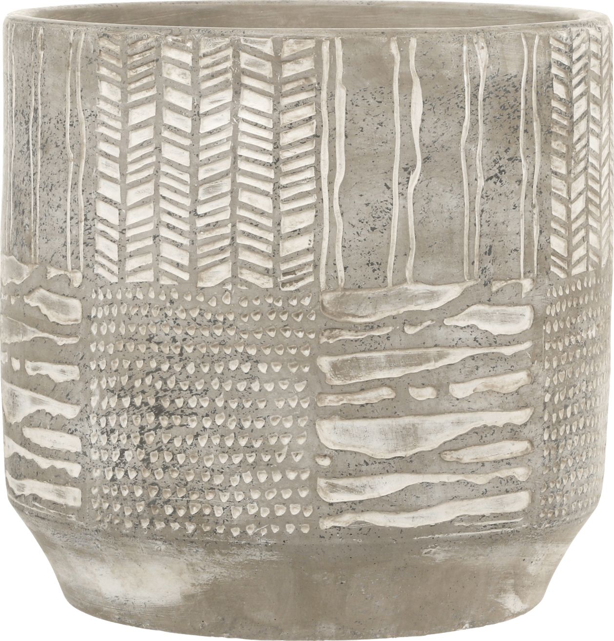 Tajemniczy ogród Betonowa osłonka na doniczkę szara śr. 21 cm