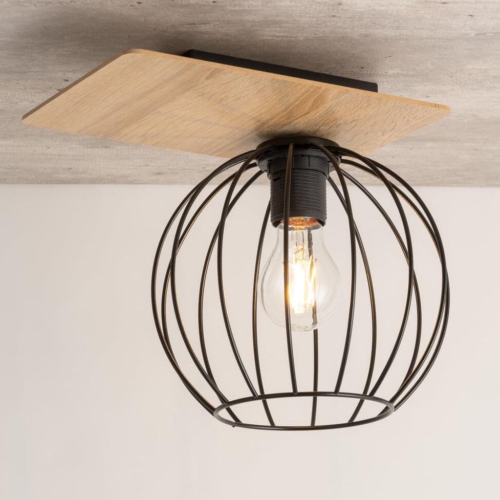 Lampa sufitowa Sigma Czarny plafon Cyber 32357 kuchenna lampa nasufitowy druciak