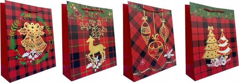 JU-PITER Torebka ozdobna prezentowa JP949C 18x23x10cm mix cena za 1 szt