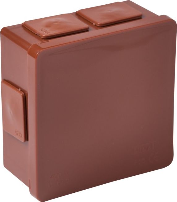 ViPlast 002-02 puszka n/t brązowa bez zacisków z dławnicami bezgwintowymi 6-wlotowa wym/zew 86x86x40 mm IP55 ViPlast 7939