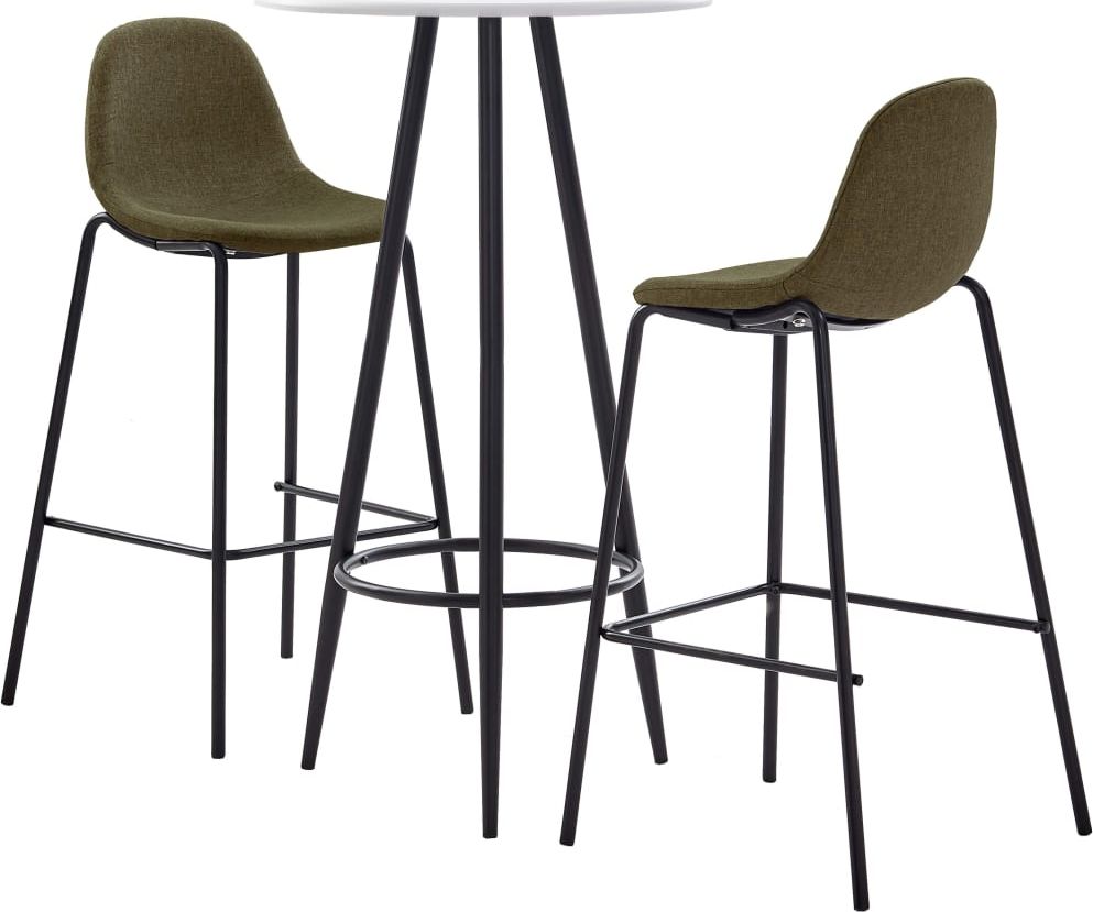 vidaXL 3-częściowy zestaw mebli barowych, tkanina, brązowy