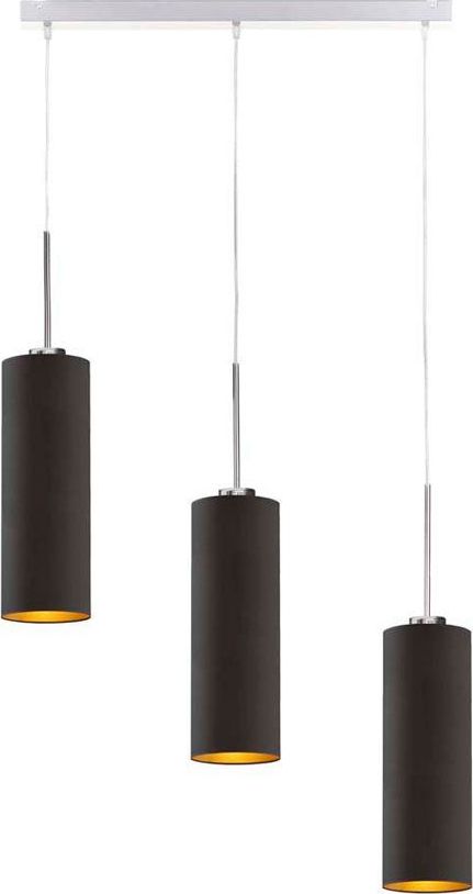 Lampa wisząca Lumes Lampa wisząca z podłużnymi kloszami na stalowym stelażu - EX393-Bornela - 5 kolorów Ciemny Popiel