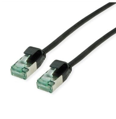 ROLINE RM U/FTP DataCenter Patch Cord Cat.6A (Class EA), wąski, czarny, 0,15 m