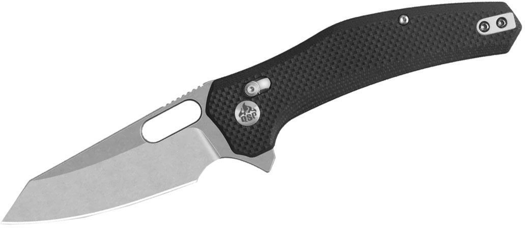 QSP Knife EMU G-10 STW QS164-C1 Black Coarse