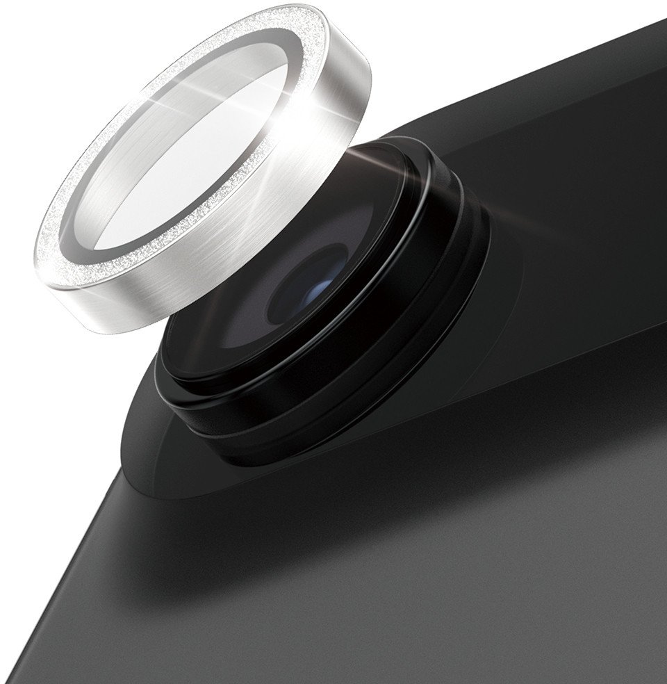 PanzerGlass Tempered glass lens protector Hoops Glitter do iPhone 17 Air srebrny