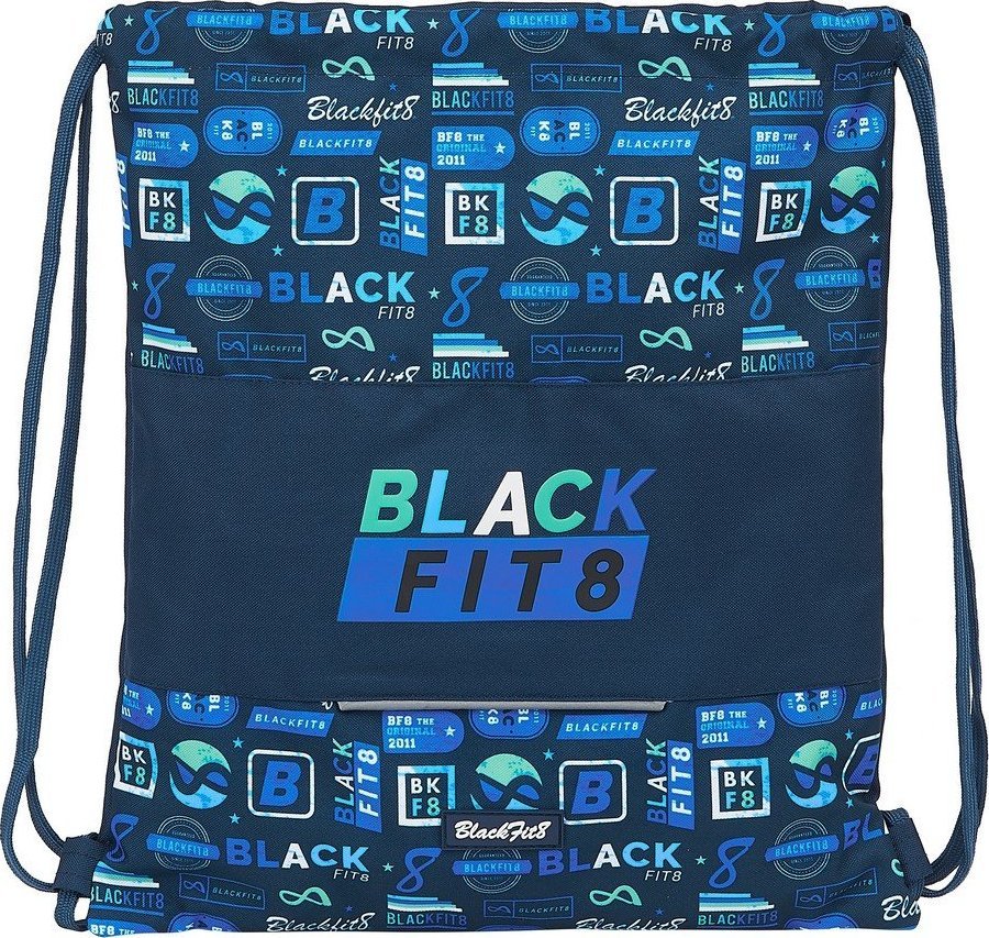 Blackfit8 Worek na buty ze sznurkami Retro BlackFit8 M196A Granatowy