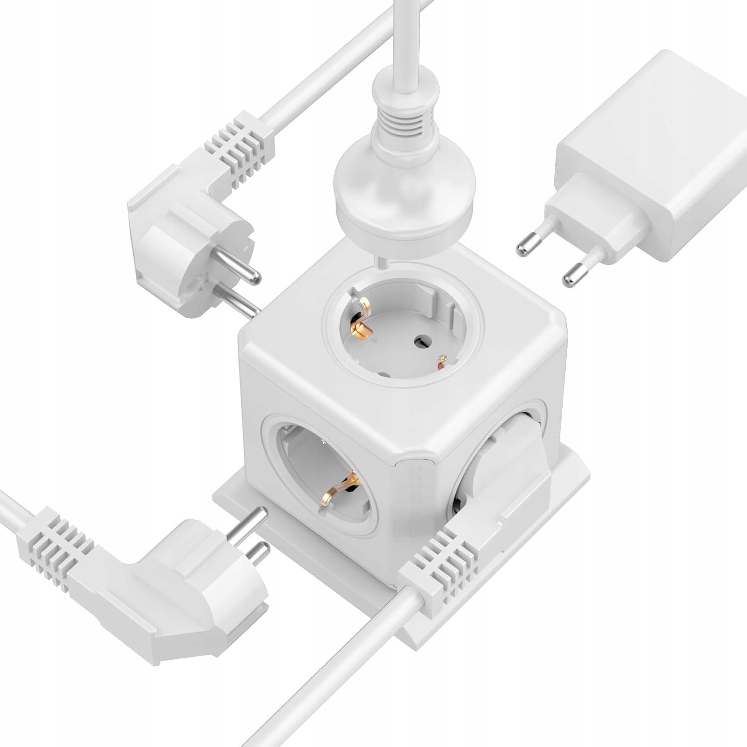 Wtyczka 5-in-1, gniazdo zasilania kostki, wiele gniazd 3680W, do domu biura