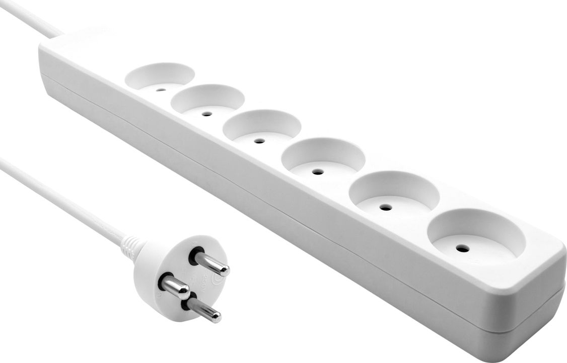Listwa zasilająca ProXtend Danish Power Strip 6-way 6 gniazd 4 m biała (K6-K04W)