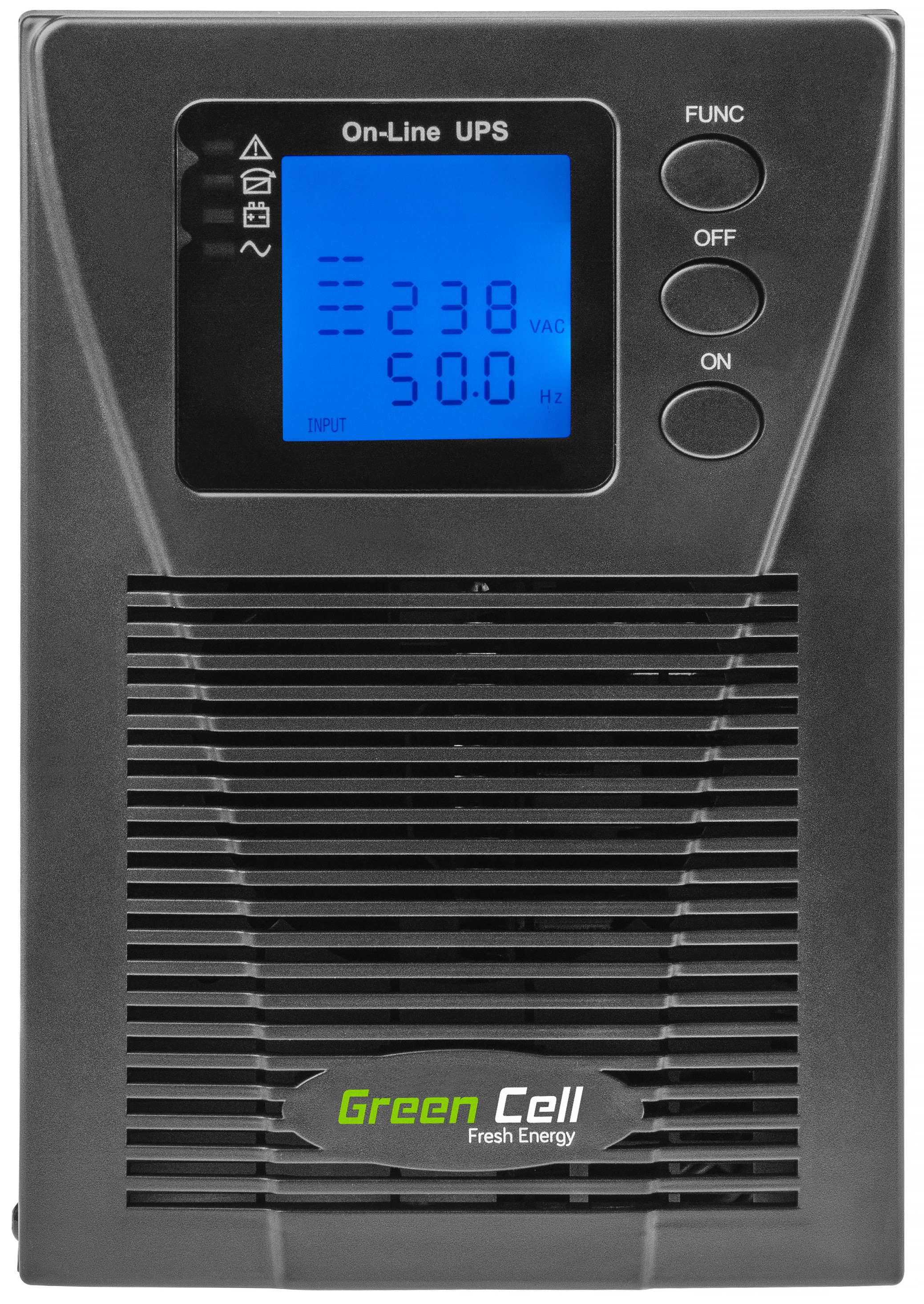 UPS Green Cell online MPII 1000VA 900W z LCD, 2x Schuko (UPS17)