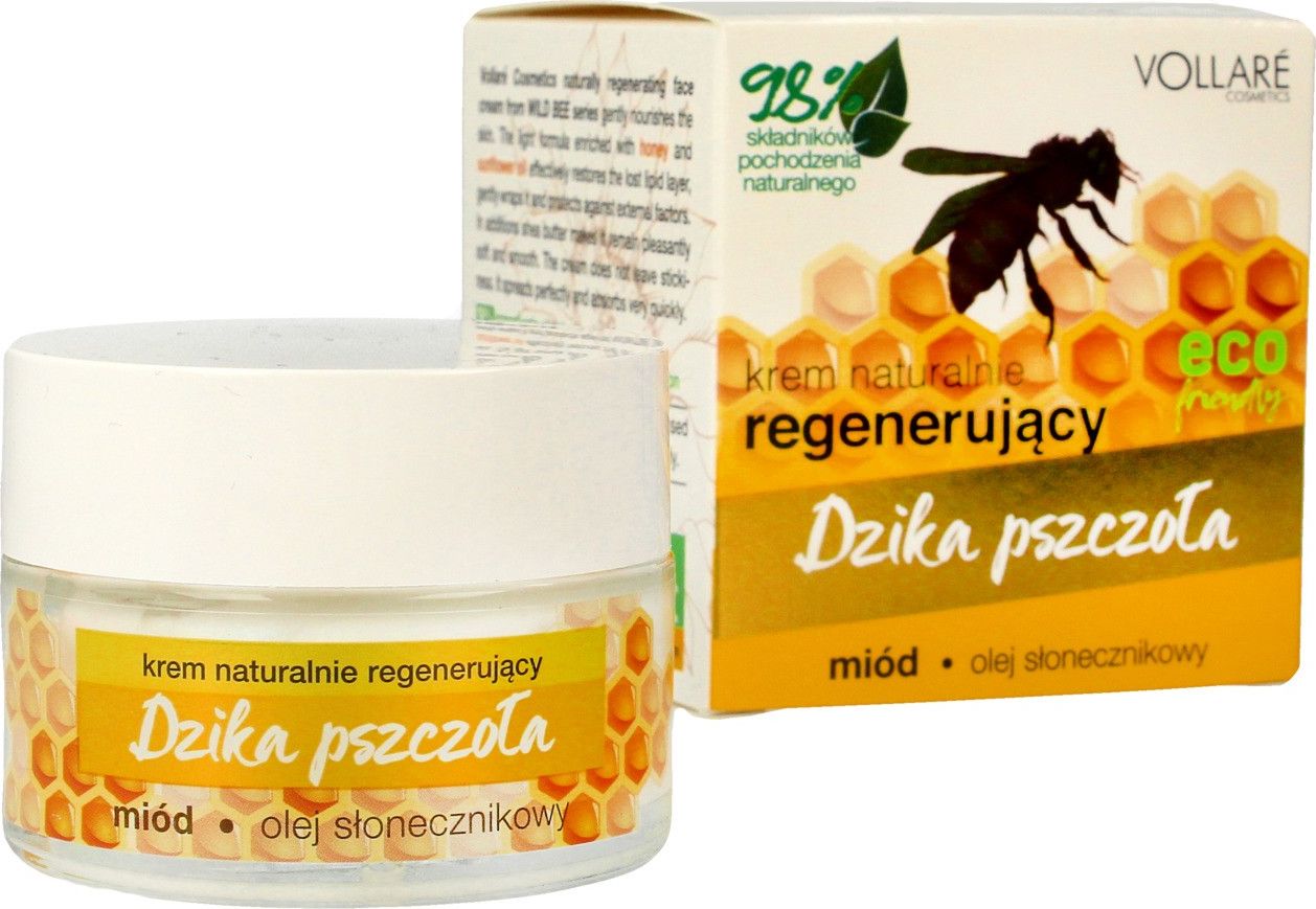 Vollare Dzika Pszczoła Krem naturalnie regenerujący do twarzy
