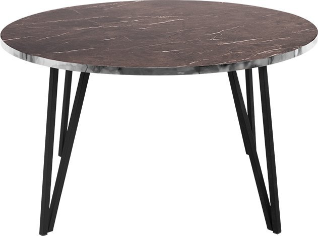 Szchara STOLIK KAWOWY 80 cm do salonu jadalni okrągły marmur brąz stół nowoczesny