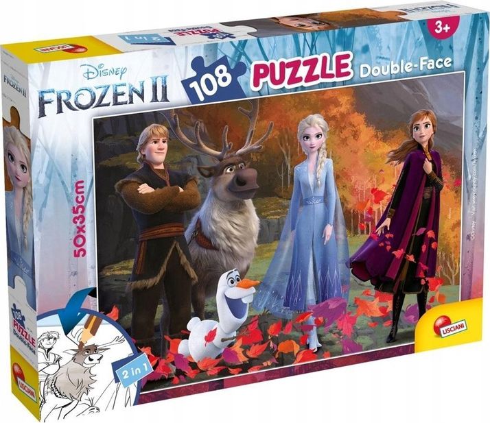 Lisciani Puzzle dwustronne Plus 108 Frozen 2