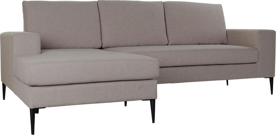 DKD Home Decor Szezlong DKD Home Decor Poliester Metal Gris Oscuro (240 x 160 x 85 cm)