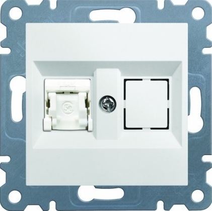 Hager Gniazdo komputerowe LUMINA2 pojedyncze RJ45 kat.5e UTP białe - WL2110