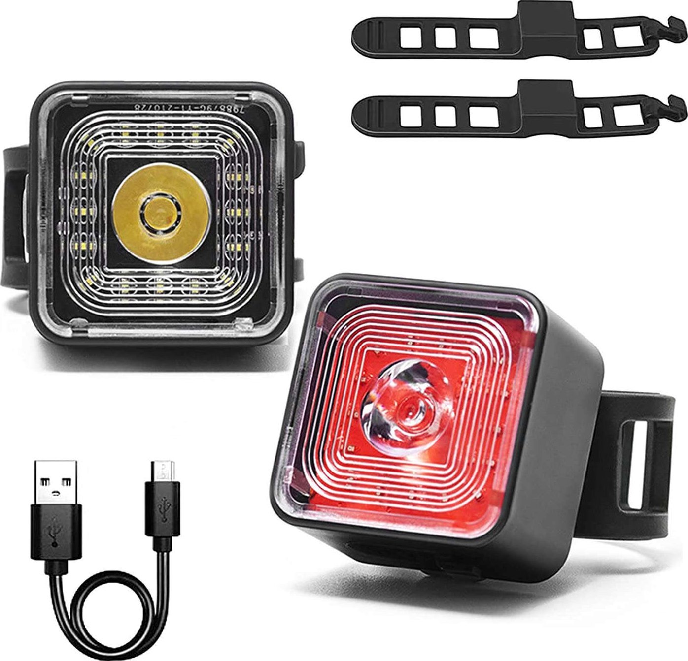 Alogy Lampka rowerowa 2w1 Alogy Bike Rear+Front Light Smart Latarka na rower wodoodporne światło na przód i tył 120lm IP66