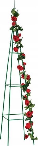 Podpora do roślin pnących 40x200cm Stojak metalowy Obeliks ogrodowy zielony