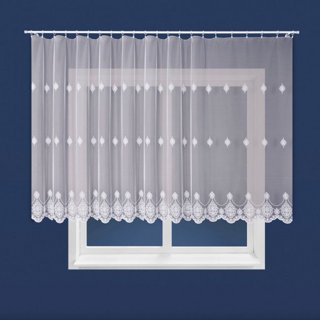 Markizeta Firanka biała haftowana z samym dołem 033401/885/001/160000/1