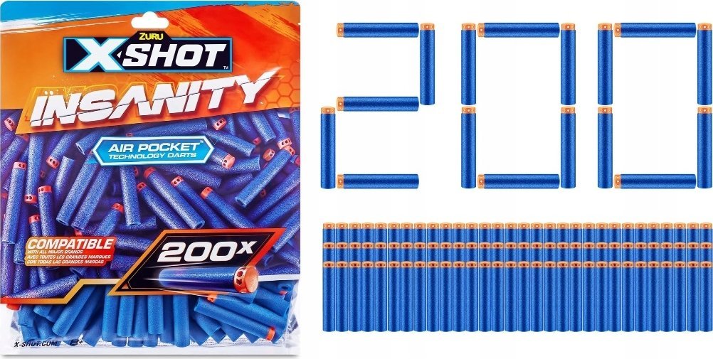 Zuru Strzałki Insanity 200 sztuk foliopak